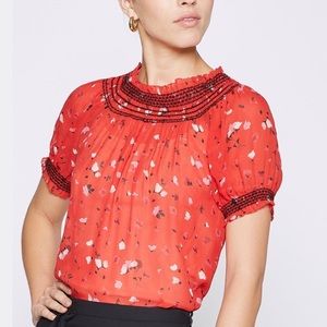 Joie 100% Silk Floral Gualberta Blouse
